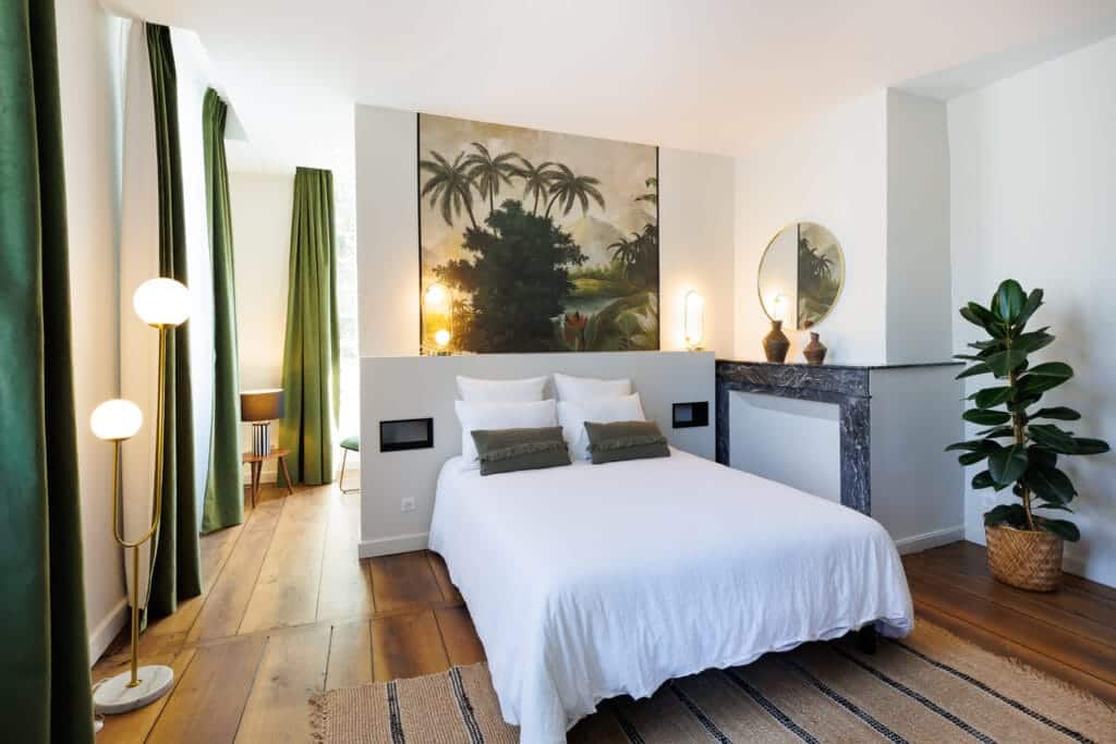 Vue de la chambre émeraude - Maison d'hôtes à salies de béarn