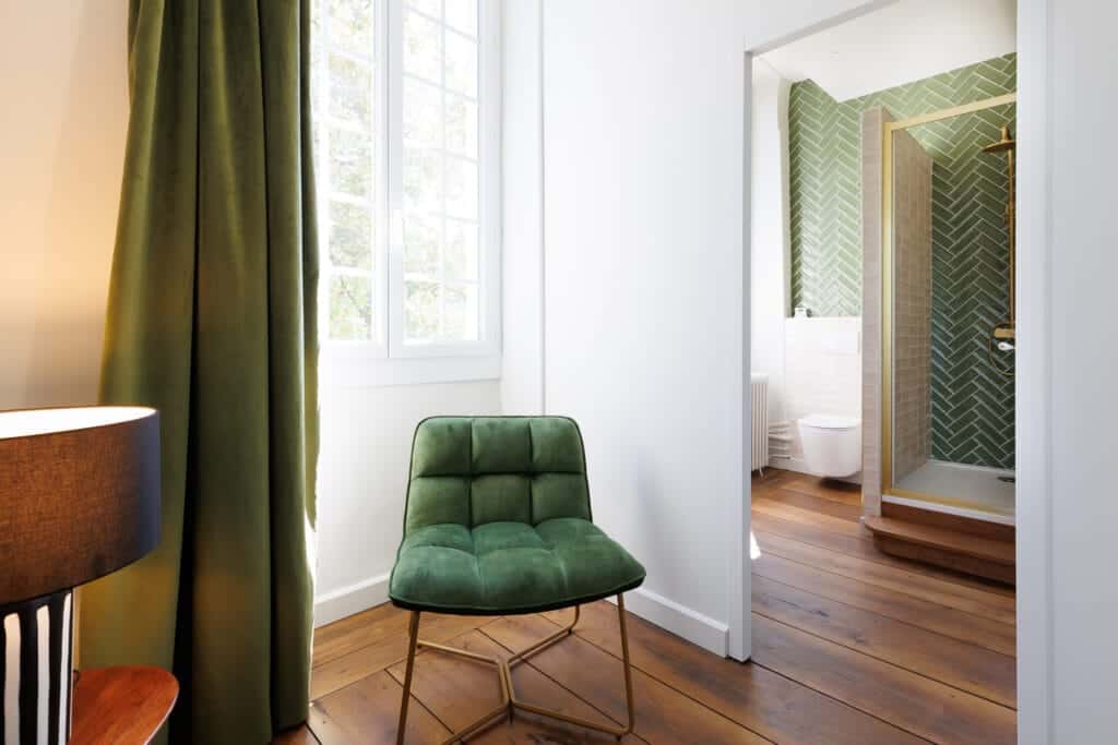 Vue de la chambre émeraude - Maison d'hôtes à salies de béarn